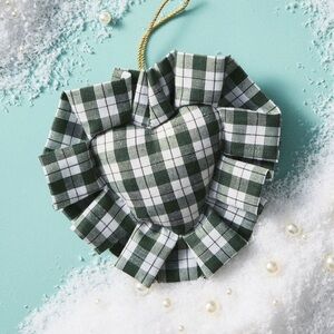Anthropologie Gingham Pillow Ornament